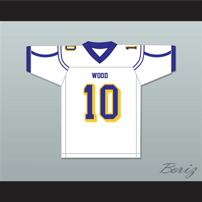 Carson Strong 10 Will C. Wood High School Wildcats White Football Jersey 1