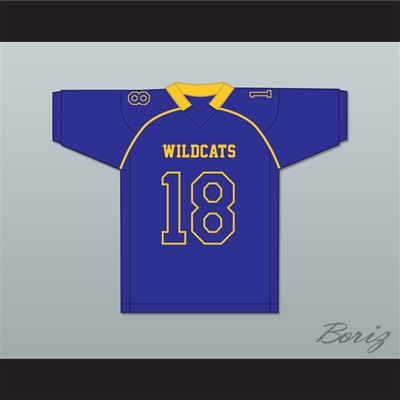 Carson Strong 18 Will C. Wood High School Wildcats Blue Football Jersey 2