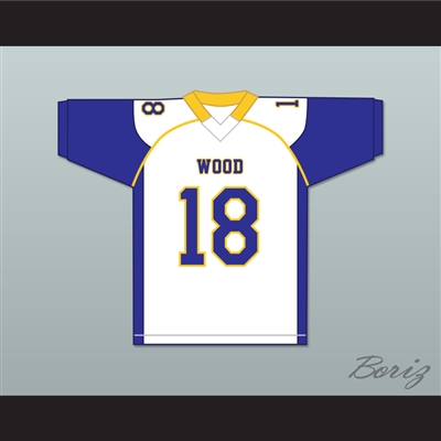 Carson Strong 18 Will C. Wood High School Wildcats White Football Jersey 1