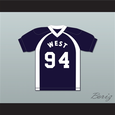East/West College Bowl Shakiraquan T.G.I.F. Carter 94 West Football Jersey Key & Peele