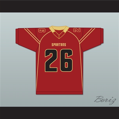 Michael Carter II 26 South Paulding High School Spartans Crimson Red Football Jersey 1