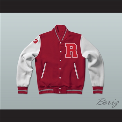 Charles Jefferson 33 Red Varsity Letterman Jacket-Style Sweatshirt Fast Times at Ridgemont High