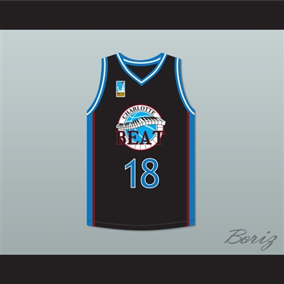 Vlade Divac Morse 18 Charlotte Beat Home Basketball Jersey with UBA Patch Juwanna Mann