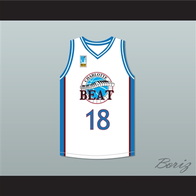 Vlade Divac Morse 18 Charlotte Beat Away Basketball Jersey with UBA Patch Juwanna Mann
