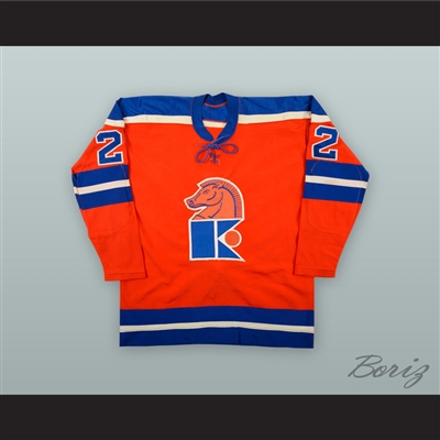 1973-74 WHA Claude Chartre 22 Jersey Knights Orange Hockey Jersey