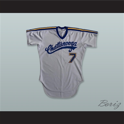 Chattanooga Lookouts 7 Gray Baseball Jersey