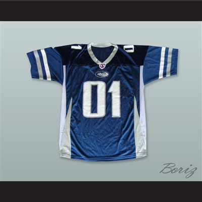 Chicago Rush 01 Navy Blue Football Jersey