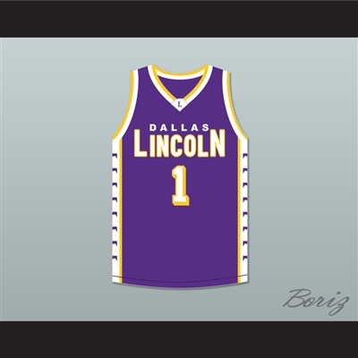 Chris Bosh 1 Lincoln High School Dallas Tigers Purple Basketball Jersey 1