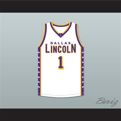 Chris Bosh 1 Lincoln High School Dallas Tigers White Basketball Jersey 2