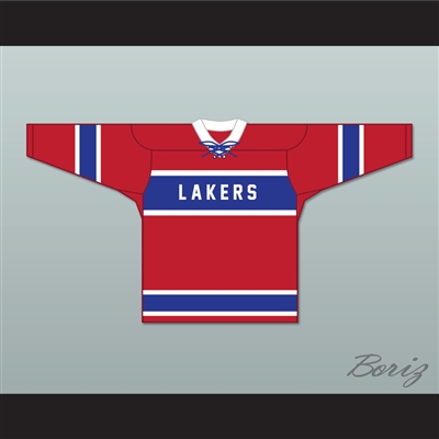 Chris Farley 6 Lakers Youth League Red Hockey Jersey