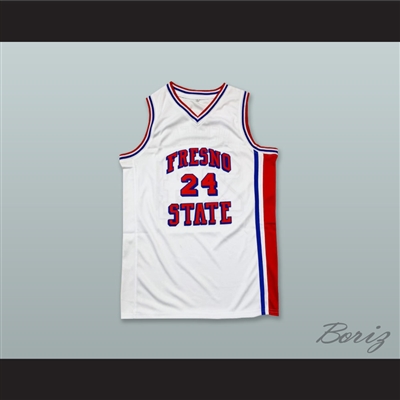 Chris Herren 24 Fresno State Bulldogs White Basketball Jersey