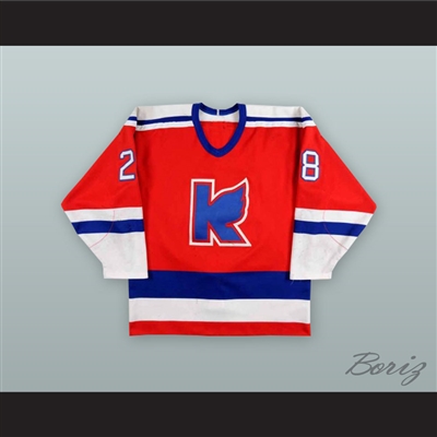 Chris Pryor 28 Kalamazoo Wings Red Hockey Jersey