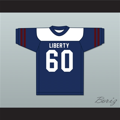 Chuck Bednarik 60 Liberty High School Hurricanes Navy Blue Football Jersey 3