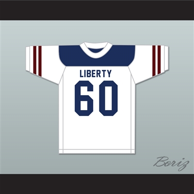 Chuck Bednarik 60 Liberty High School Hurricanes White Football Jersey 3