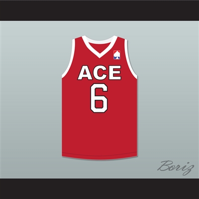 Clarence 6 ACE Family Charity Red Basketball Jersey
