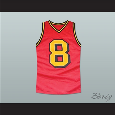 Smallville Clark Kent 8 Red Basketball Jersey Stitch Sewn