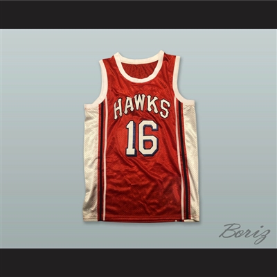 Cliff Hagan 16 St Louis Hawks Red Basketball Jersey
