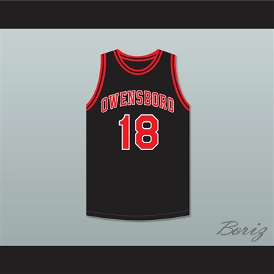 Cliff Hagan 18 Owensboro High School Red Devils Black Basketball Jersey 2