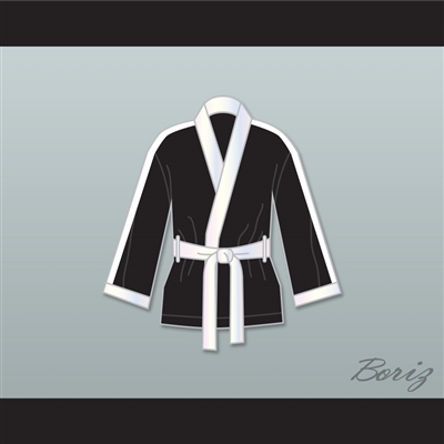 Clubber Lang World Heavyweight Champ Black Satin Half Boxing Robe