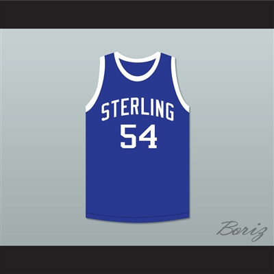 Clyde Drexler 54 Sterling High School Raiders Blue Basketball Jersey 2