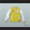 Coach Charlie Hanna Bannon High School Yellow and White Lab Leather Varsity Letterman Jacket