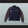 Coach Gordon Bombay Navy Blue, Green and Brown Lab Leather Varsity Letterman Jacket