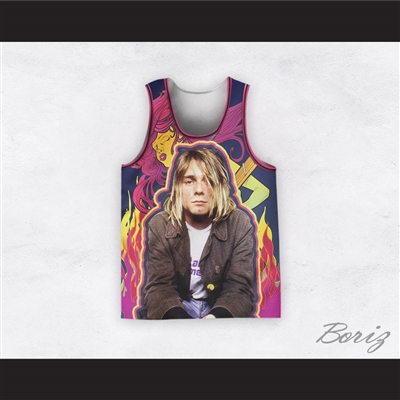 Kurt Cobain 20 Nirvana Guitar Goddess Basketball Jersey