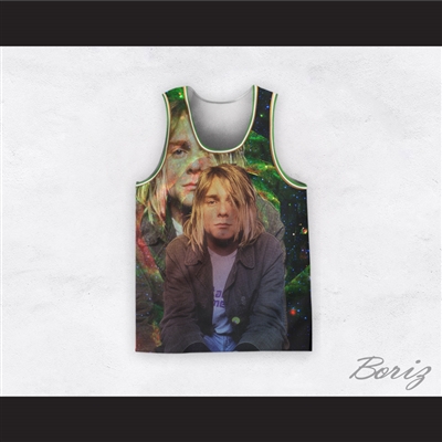 Kurt Cobain 20 Nirvana Fractal Space Basketball Jersey