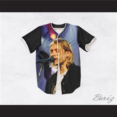 Kurt Cobain 20 Nirvana Singing Baseball Jersey