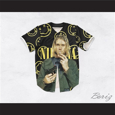 Kurt Cobain 20 Nirvana Black Baseball Jersey