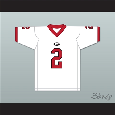 Coby Bryant 2 Glenville High School Tarblooders White Football Jersey 3