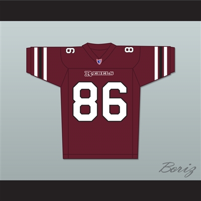 Hayes MacArthur Kyle Cooper 86 Boston Rebels Home Football Jersey Includes League Patch