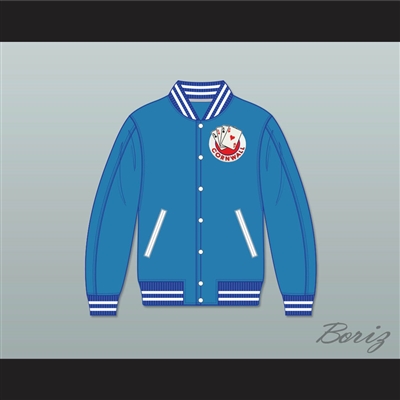 Cornwall Aces Light Blue Varsity Letterman Jacket-Style Sweatshirt