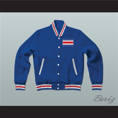 Costa Rica Varsity Letterman Jacket-Style Sweatshirt