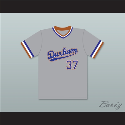 Crash Davis 8 Durham Bulls Gray Baseball Jersey 2