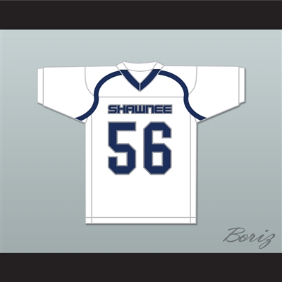 Creed Humphrey 56 Shawnee High School White Football Jersey 2