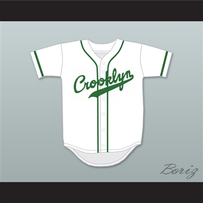 Crooklyn Green On White Baseball Jersey Any Name or Number