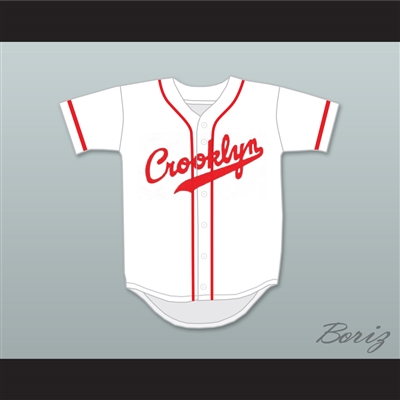 Crooklyn Red On White Baseball Jersey Any Name or Number