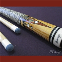 Boriz Billiards Snake Skin Grip Pool Cue Stick Original Inlay Artwork
