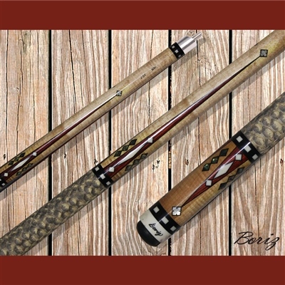 Boriz Billiards Pool Cue Stick Classic Style Serpent Skin AB 107