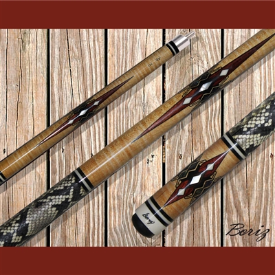 Boriz Billiards Pool Cue Stick Classic Style Serpent Skin AB 141