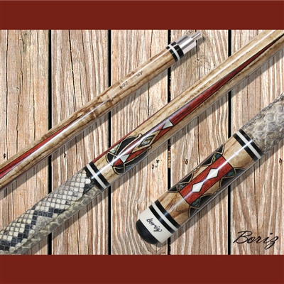 Boriz Billiards Pool Cue Stick Classic Style Serpent Skin AB 209