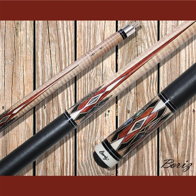 Boriz Billiards Pool Cue Stick Classic Style Black Leather JL 131