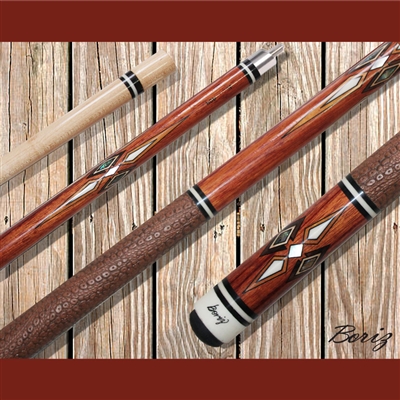 Boriz Billiards Pool Cue Stick Classic Style Brown Serpent Skin JL 404