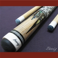 Boriz Billiards Snake Skin Grip Pool Cue Stick Original Inlay Artwork
