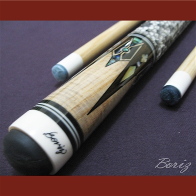 Boriz Billiards Snake Skin Grip Pool Cue Stick Original Inlay Artwork