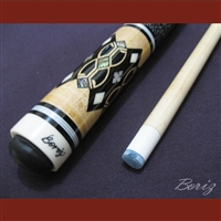 Boriz Billiards Linen Grip Pool Cue Stick Original Inlay Artwork