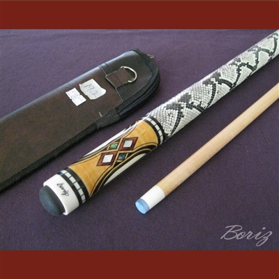 Boriz Billiards Snake Skin Grip Pool Cue Stick Original Inlay Artwork