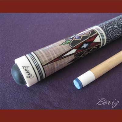 Boriz Billiards Linen Grip Pool Cue Stick Original Inlay Artwork