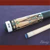 Boriz Billiards Black Leather Grip Pool Cue Stick Original Inlay Artwork